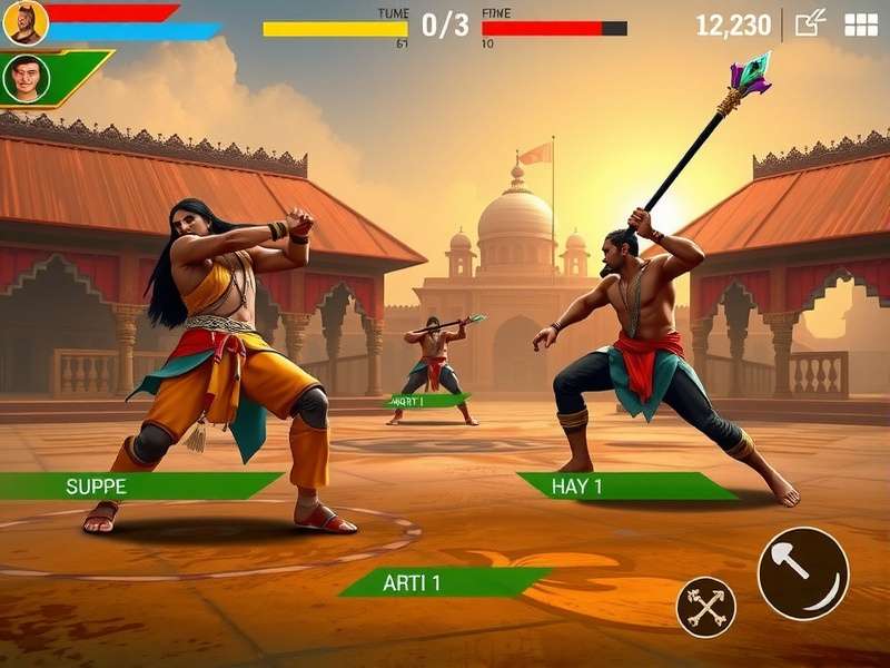 Indian Mace Fury gameplay screenshot showing character combat